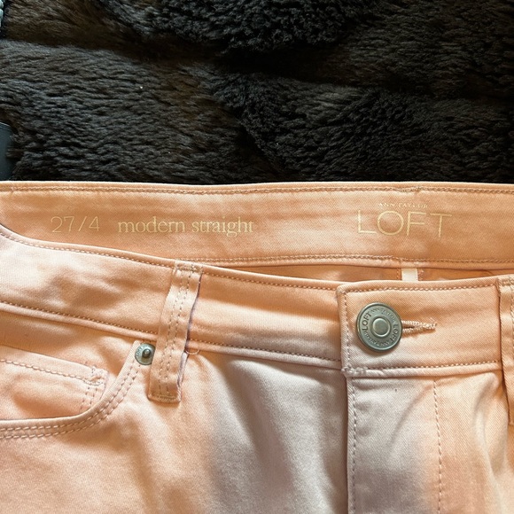 Soft pink jeans from Ann Taylor The Loft. Light weight and super soft fabric. - Picture 2 of 2